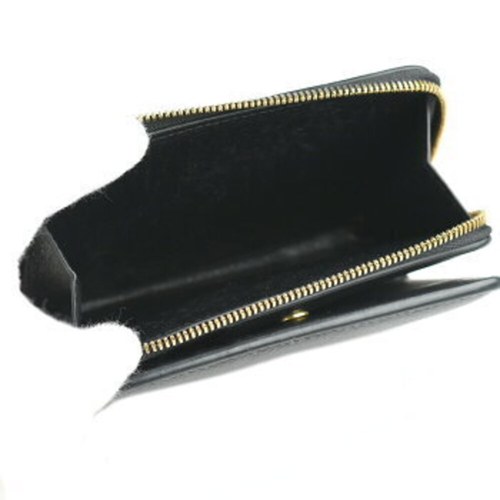 Balenciaga logo black both leather Bifold Wallet compact Cash - Picture 5 of 8